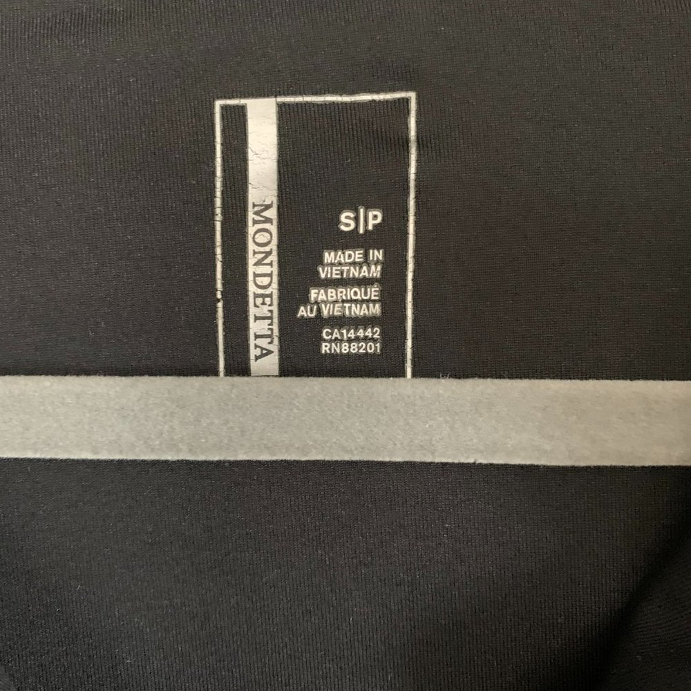 MONDETTA slim fit zip up Black Athletic Jacket Size S. In Like new condition - Picture 4 of 13